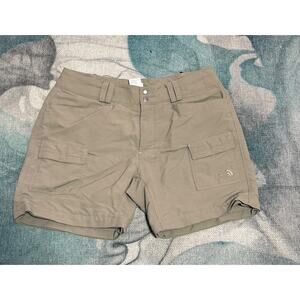 North Face Shorts Womens Size 8 Lightweight Outdoor Pockets Cargo Beige Hiking